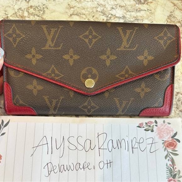 LOUIS VUITTON Monogram Sarah Retiro Wallet Cherry 174060